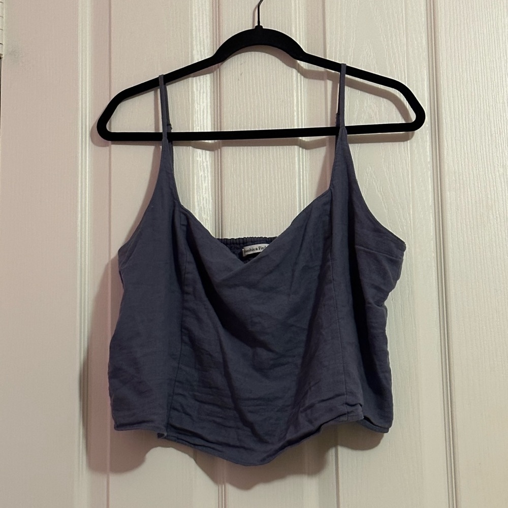 Abercrombie and Fitch Sleeveless Crop Top Blue
